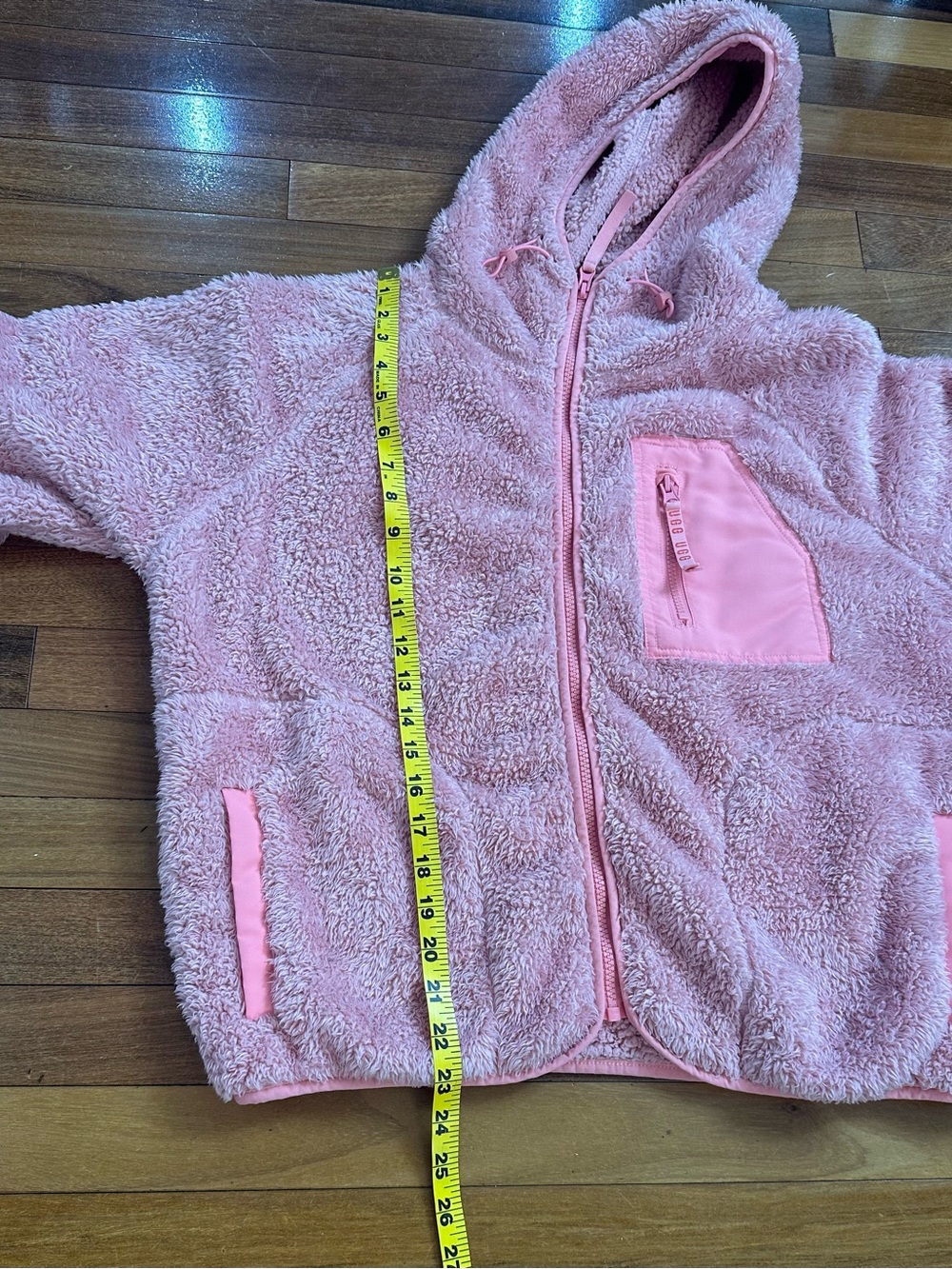 Ugg Womans Ruthie Full Zip Fluff Sherpa Hoodie Pink Size Small. - Picture 12 of 13